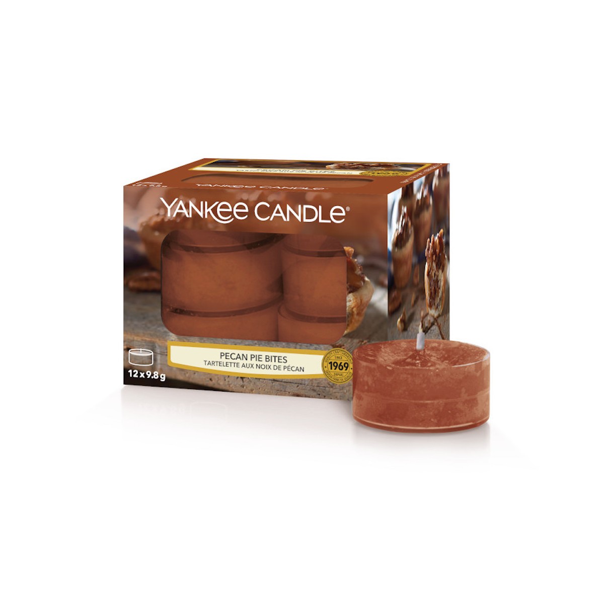 YANKEE CANDLE 1144168E Boite de 12 lumignons Neige /étincelante Combinaison 8,6x8,8x6,3 cm Sparkling Snow Blanc