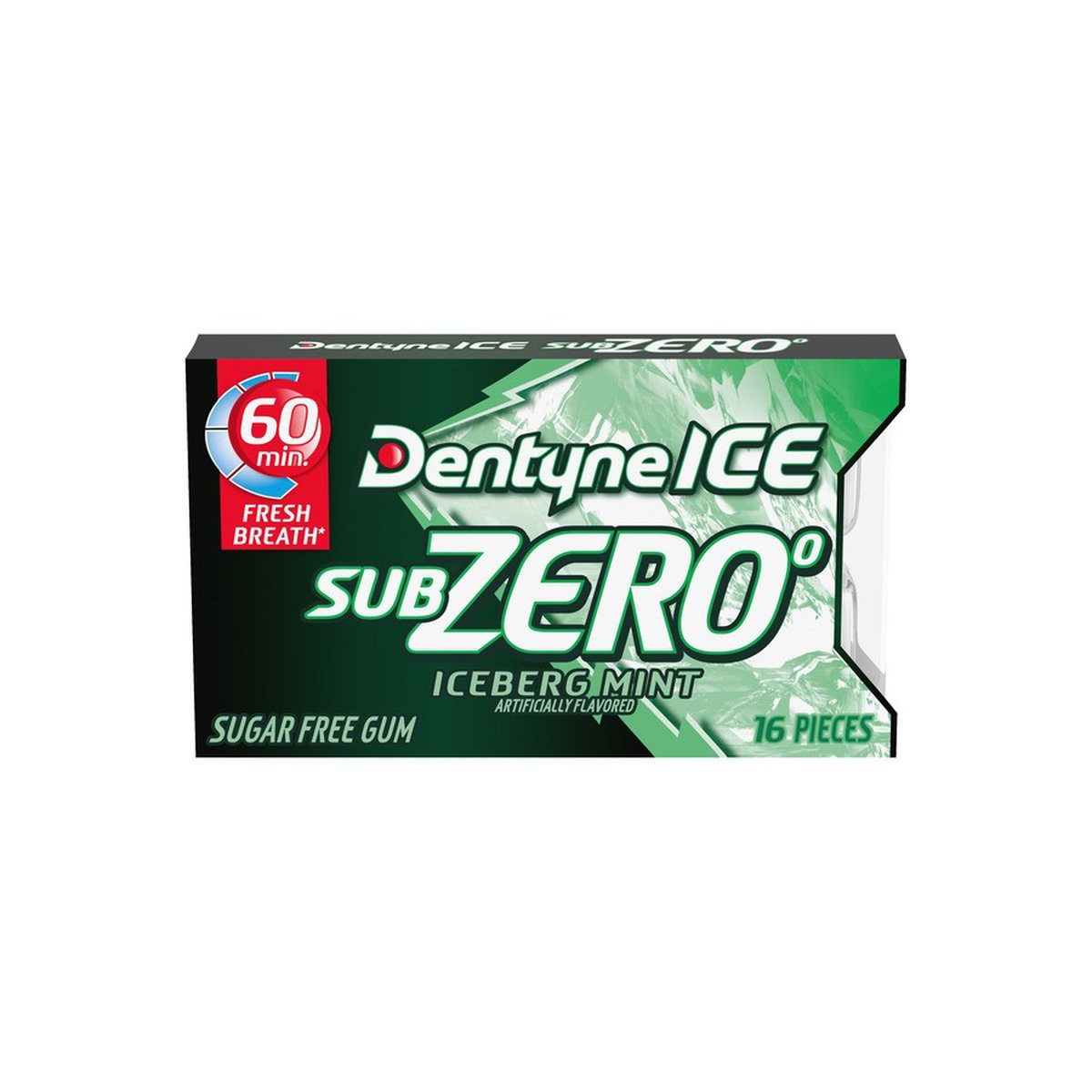 Dentyne Sub Zero Iceberg Mint Chewing gum haleine fraiche 1 heure