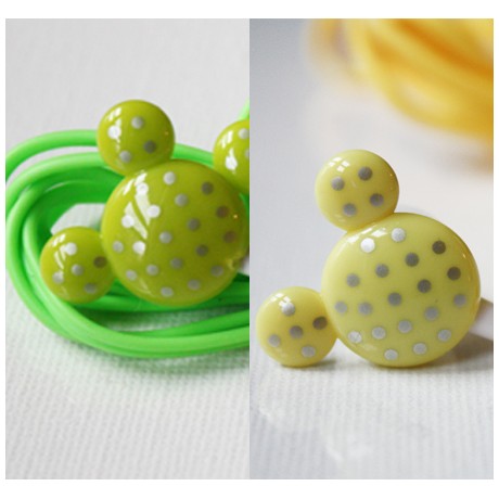 ecouteurs-mickey-jaune-pois-argent