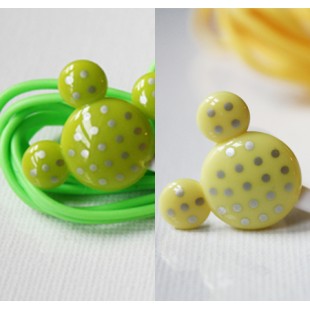 ecouteurs-mickey-jaune-pois-argent