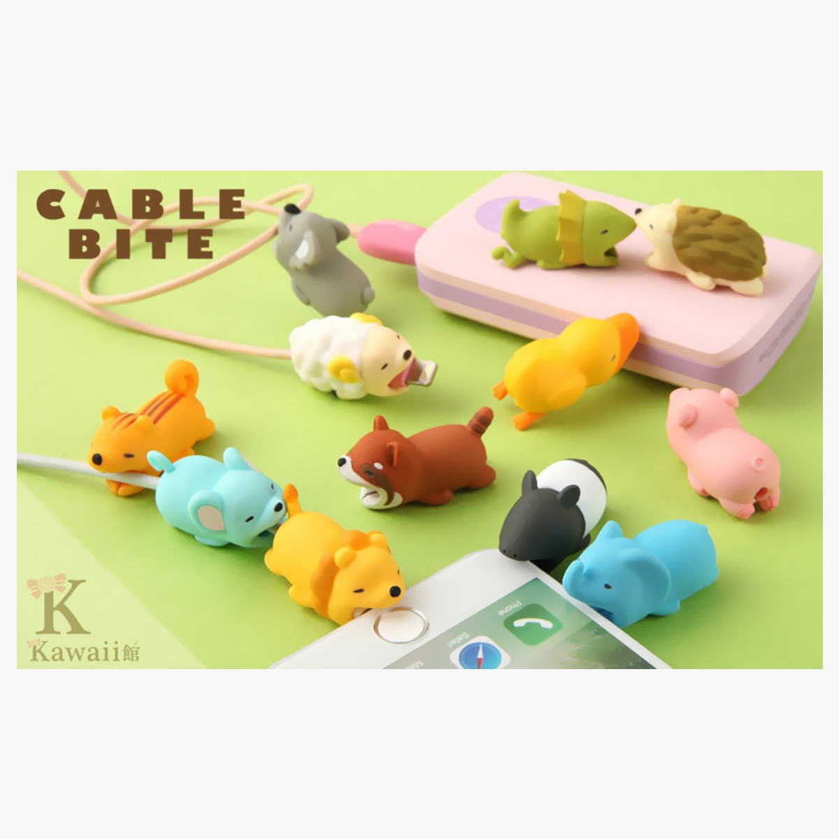 Déco protection câble iPhone l animaux kawaii