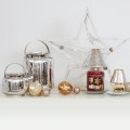 accessoires décoration argenté et doré bougies noel Yankee Candle