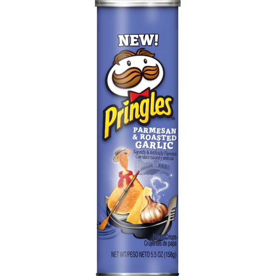 PRINGLES PARMESAN&ROASTED GARLIC 158GR