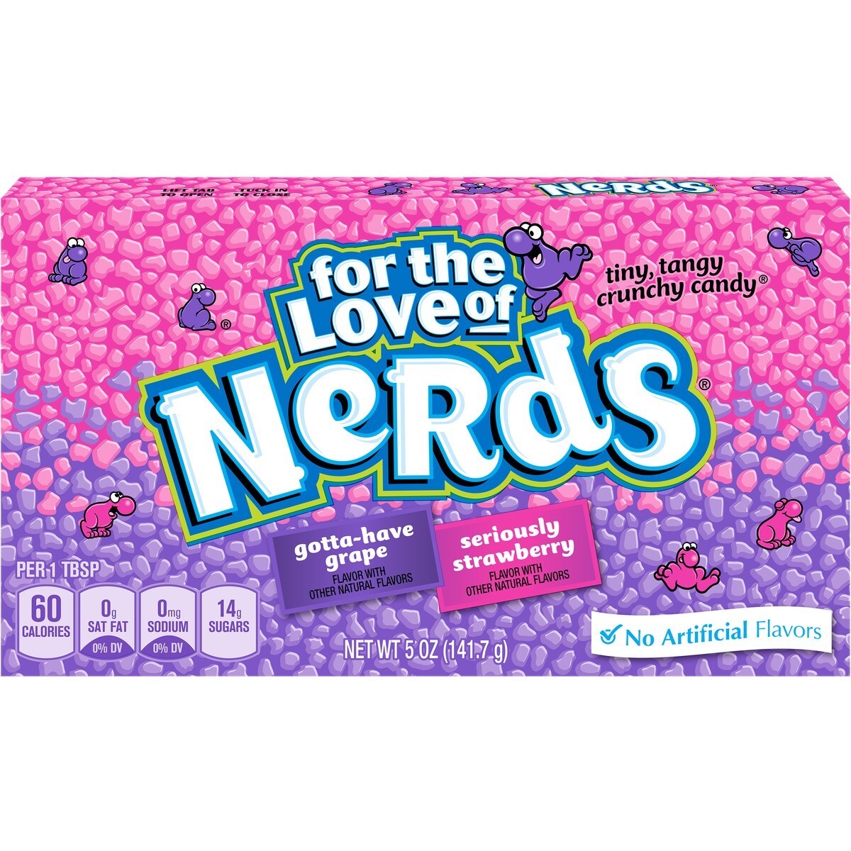 Bonbons Nerds goût framboise et fruits tropicaux - 47 g