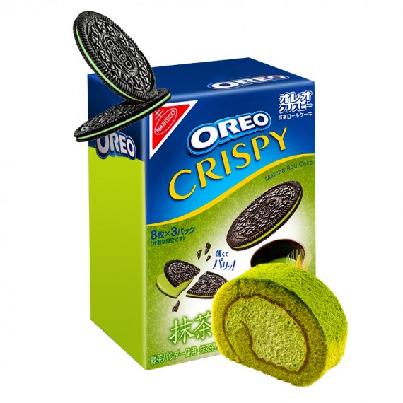 Oreo Crispy Matcha Roll-Cake