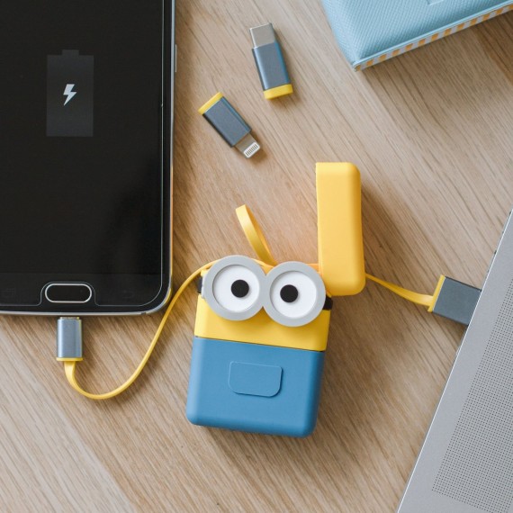 Minions Cable Rétractable 3-en-1 PowerSquad