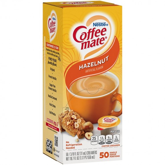 Coffee Mate Hazelnut 50 dosettes individuelles Import USA