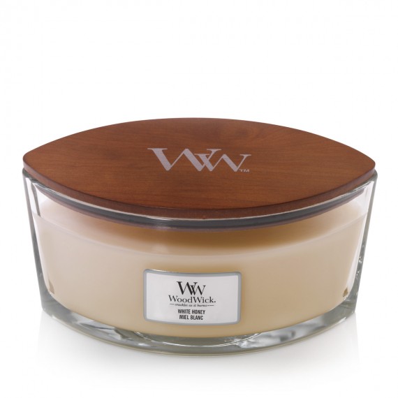 White Honey Bougies WoodWick