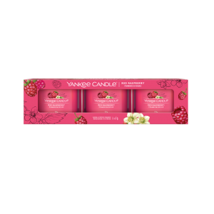 Red Raspberry Coffret 3 Votives en Verre