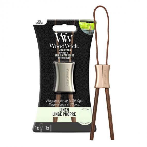 Linen Starter Kit Brins Diffuseurs Voiture WoodWick