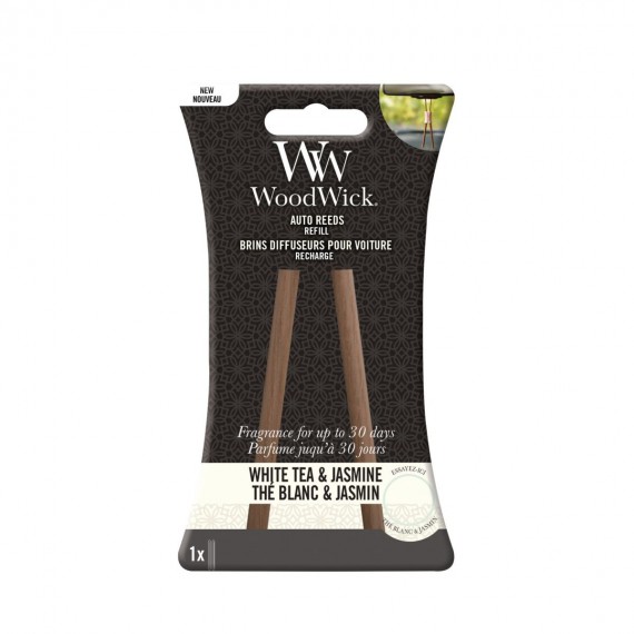 White Tea & Jasmine Recharge Brins Diffuseurs Voiture WoodWick