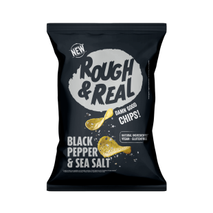 Rough & Real Chips Black Pepper & Sea Salt 125g