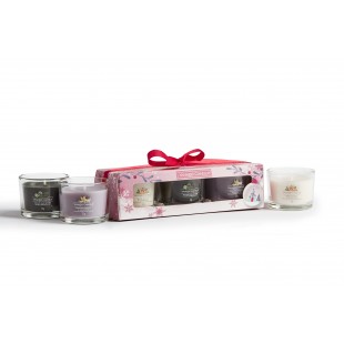 Coffret cadeau 3 votives en verre
