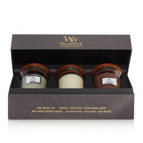 Coffret Cadeau Boisé 3 Mini Woodwick