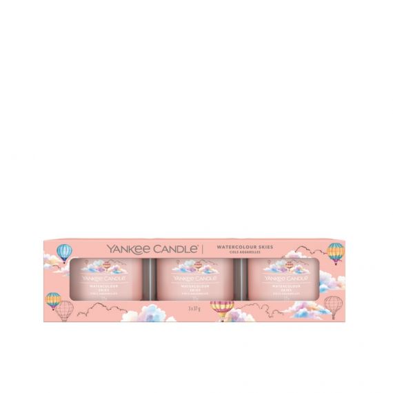 Watercolour Skies Coffret 3 Votives en Verre