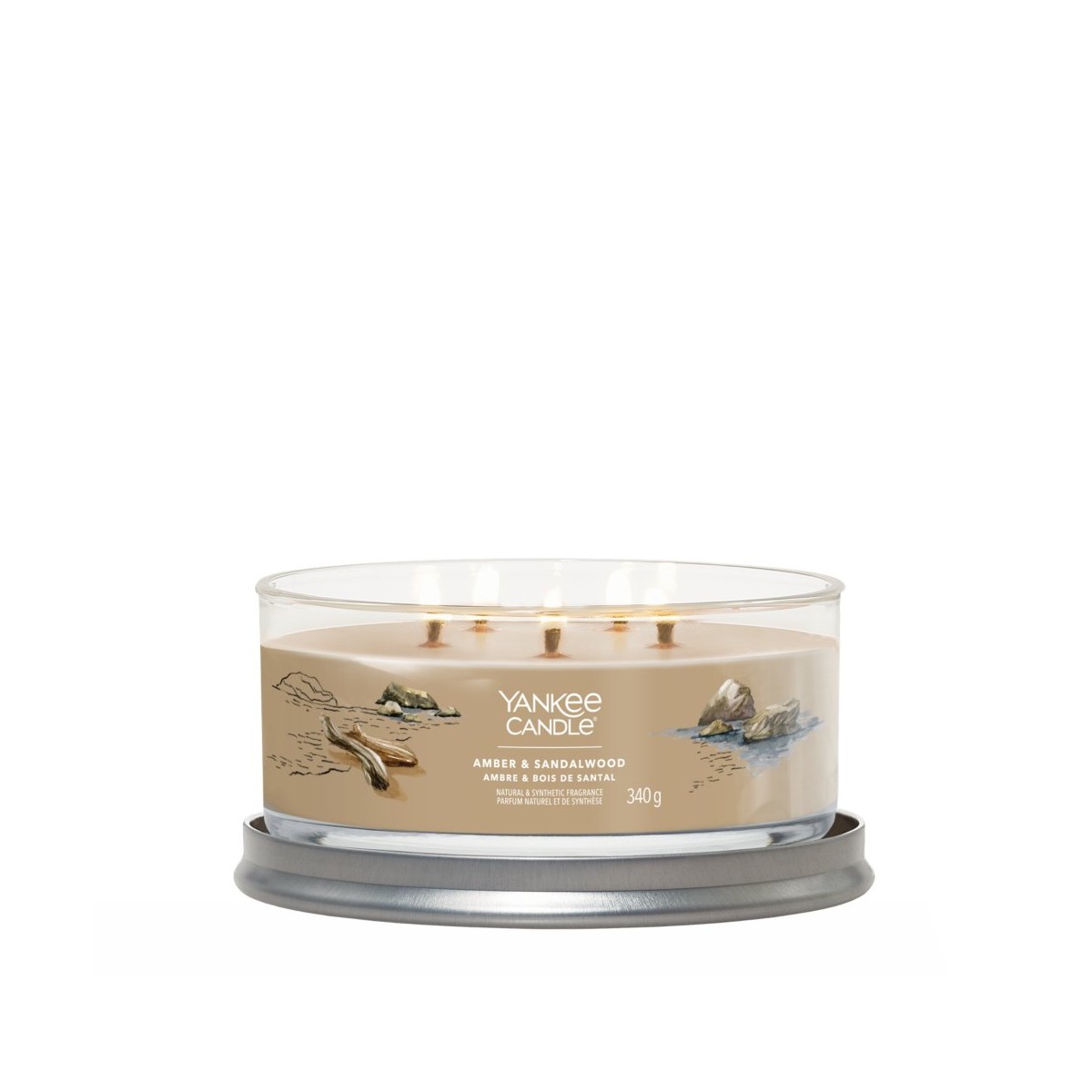 Candela Profumata Yankee Candle Amber Sandalwood Grande Signature