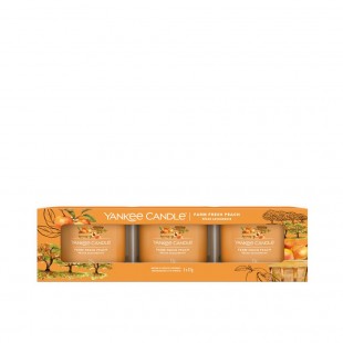 Farm Fresh Peach Coffret 3 Votives en Verre