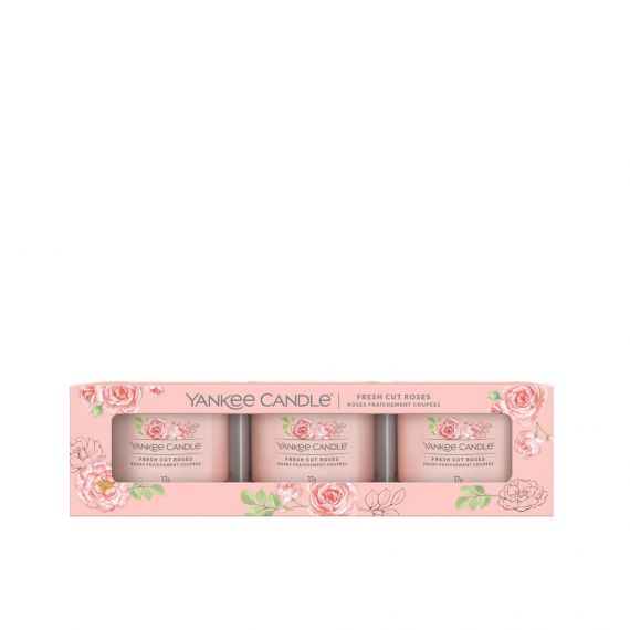 Fresh Cut Roses Coffret 3 Votives en Verre