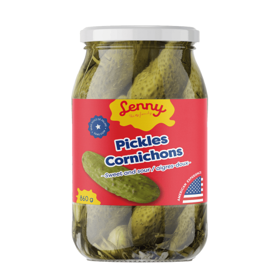 pickles cornichons sweet and sour