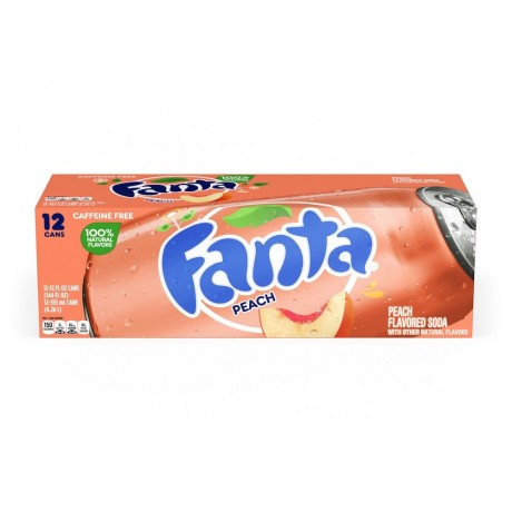 Fanta Peach Pack 12 Canettes