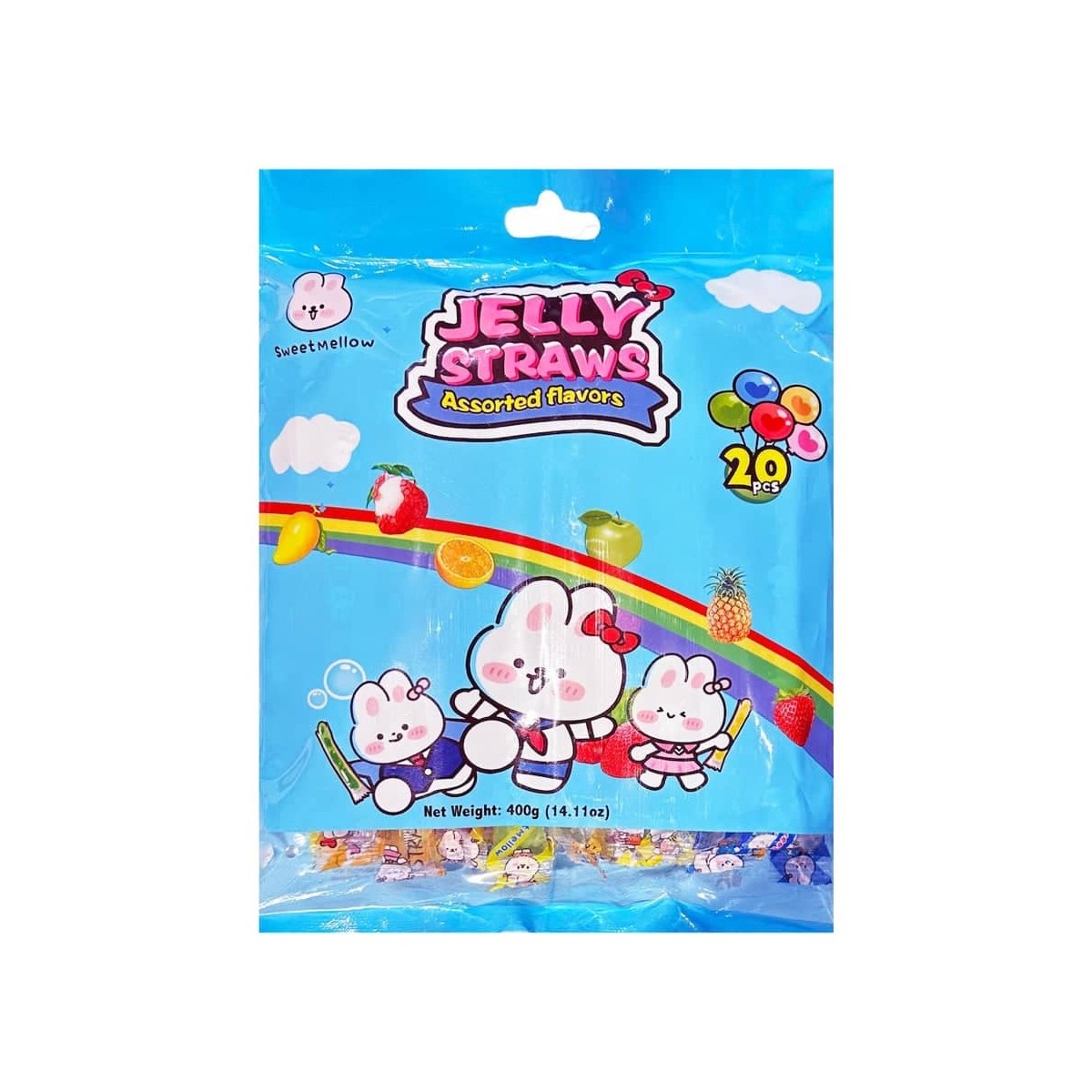 Jelly Straws Gouts Fruits 400g