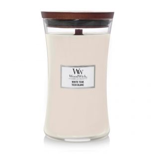 White Teak Bougies WoodWick