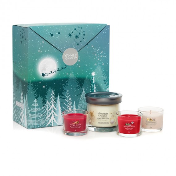 Coffret 3 Votives en Verre & 1 Petite Timballe