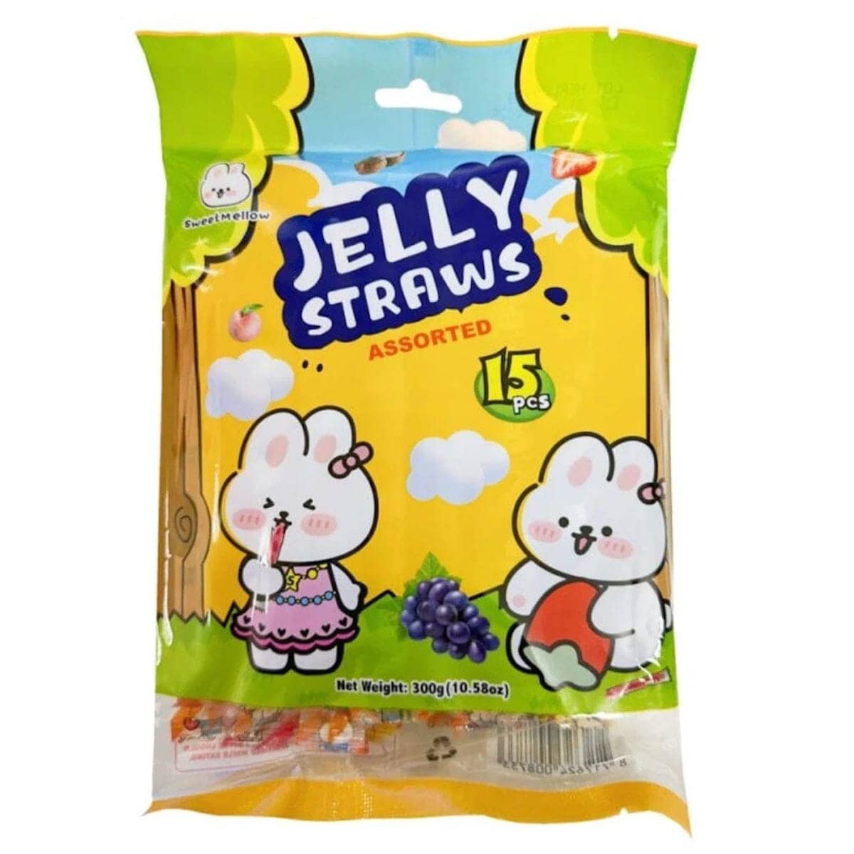 Jelly Straws Goûts Fruits 300g