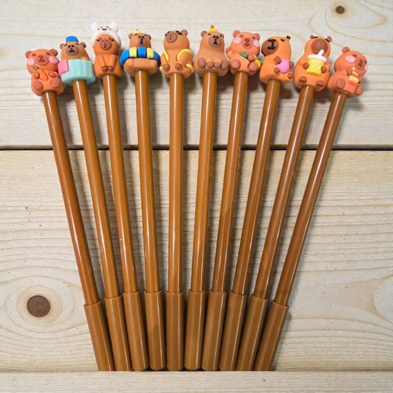 Stylo à gel noir Capybara