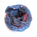 foulard Tube bleu étoilé