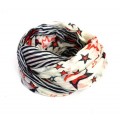 foulard Tube blanc étoilé