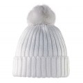 Bonnet pompon Blanc