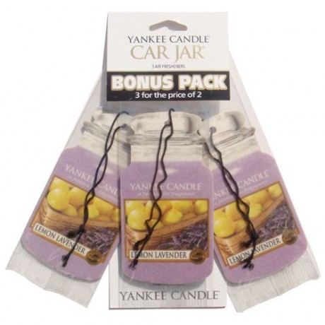 Yankee Candle Car Jar Lemon Lavender x3