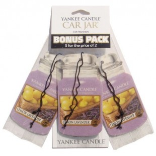 Yankee Candle Car Jar Lemon Lavender x3