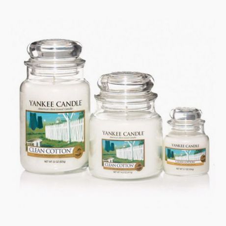 Bougies Jarres Clean Cotton Yankee Candle