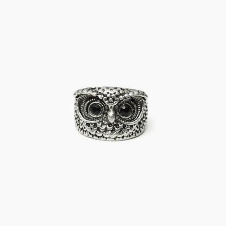 Bague Hibou argentée